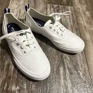 SPERRY White Canvas Shoes